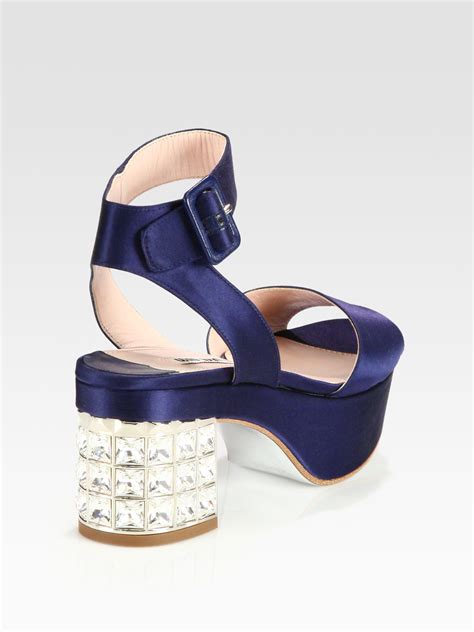 miu miu purple ankle strap heels|miu miuu heels.